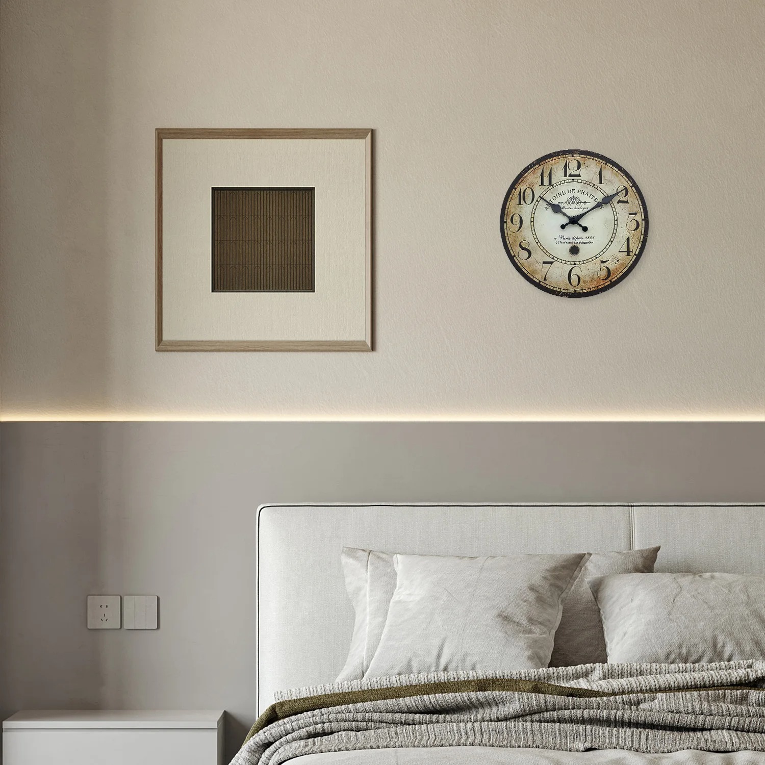 Retro Paris Wooden Wall Clock – Silent Quartz, Vintage Antique Style, Available in Multiple Sizes - Image 4